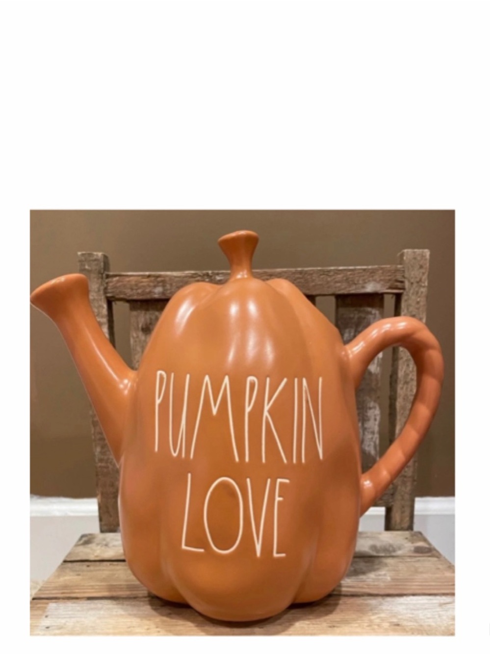 NEW Rae Dunn Pumpkin Love Watering Can